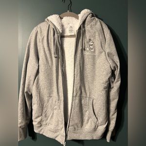 Disney parks  Gray Sherpa Zip Up  Hoodie